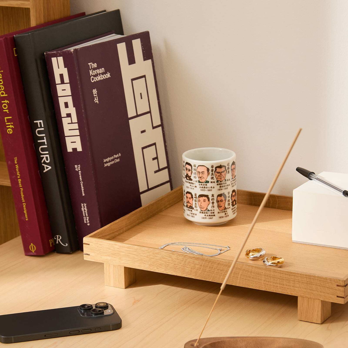 BEAMS JAPAN Cartoon Sushi Cup - Samurai in White 