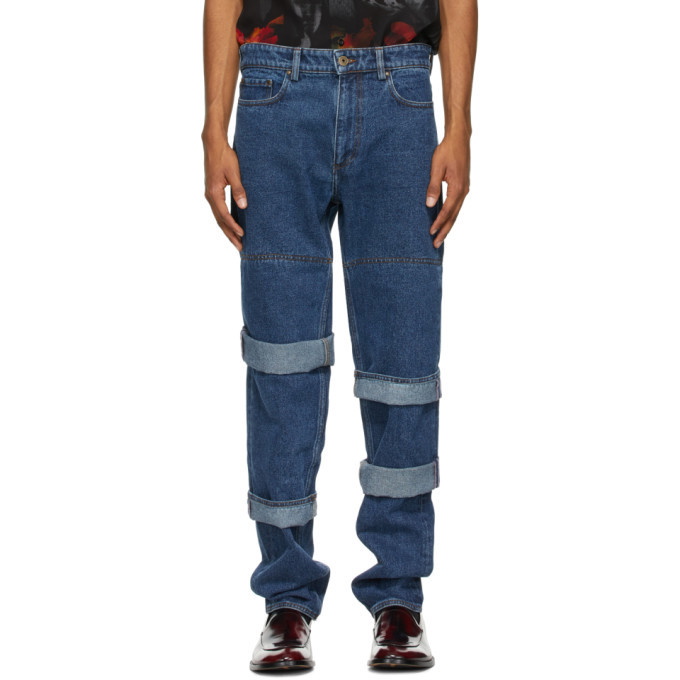 Photo: Y/Project Navy Classic Multi Cuff Jeans