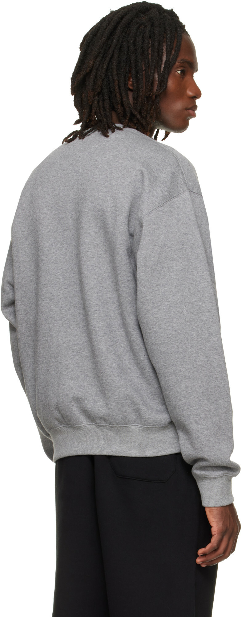 Jil Sander Gray Cotton Crew-Neck Sweatshirt