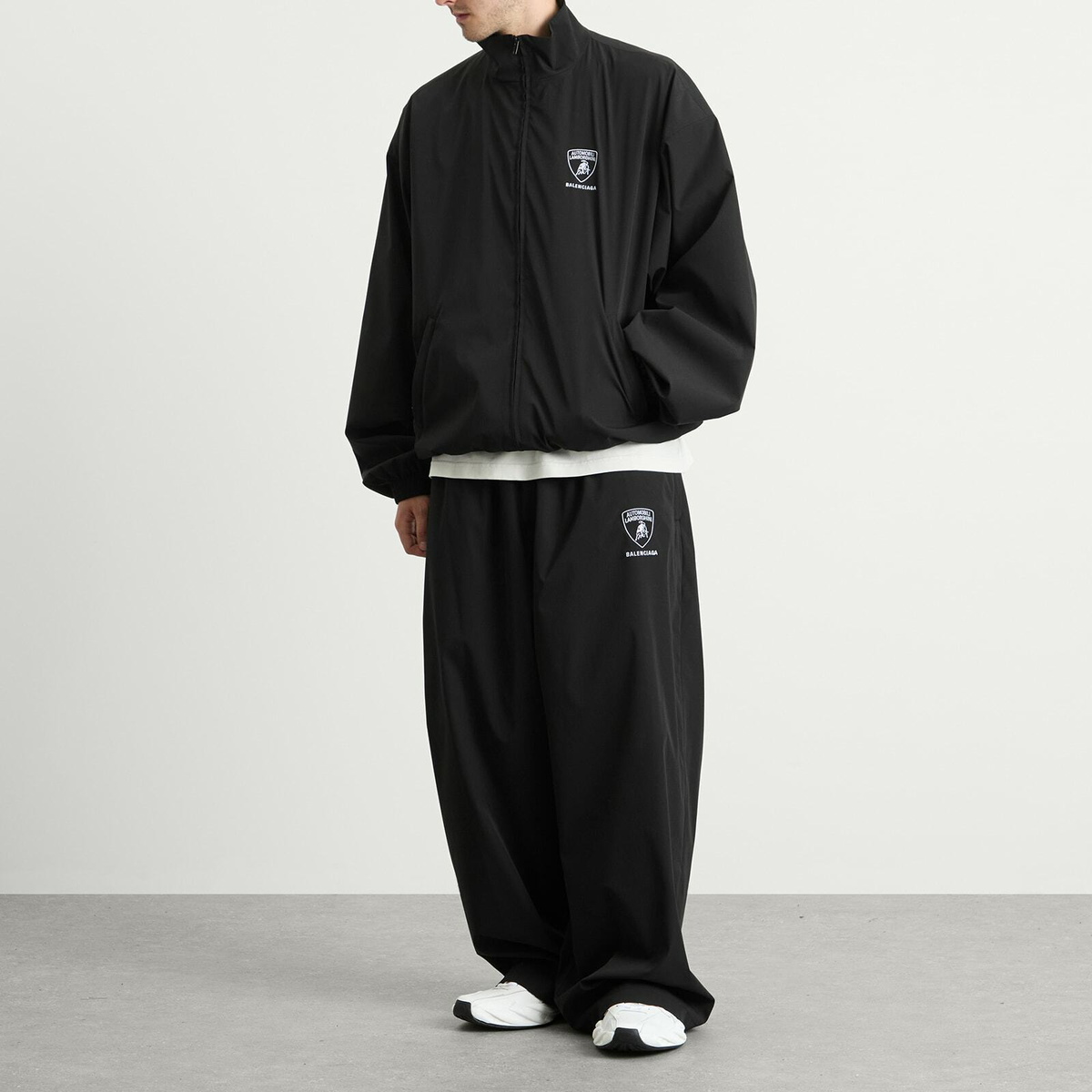 正規品 BALENCIAGA tracksuit ブラックジャージパンツ Balenciaga Men's Automobili Lamborghini Tracksuit Pants in Black
