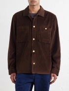 Folk - Patch Cotton-Corduroy Overshirt - Brown