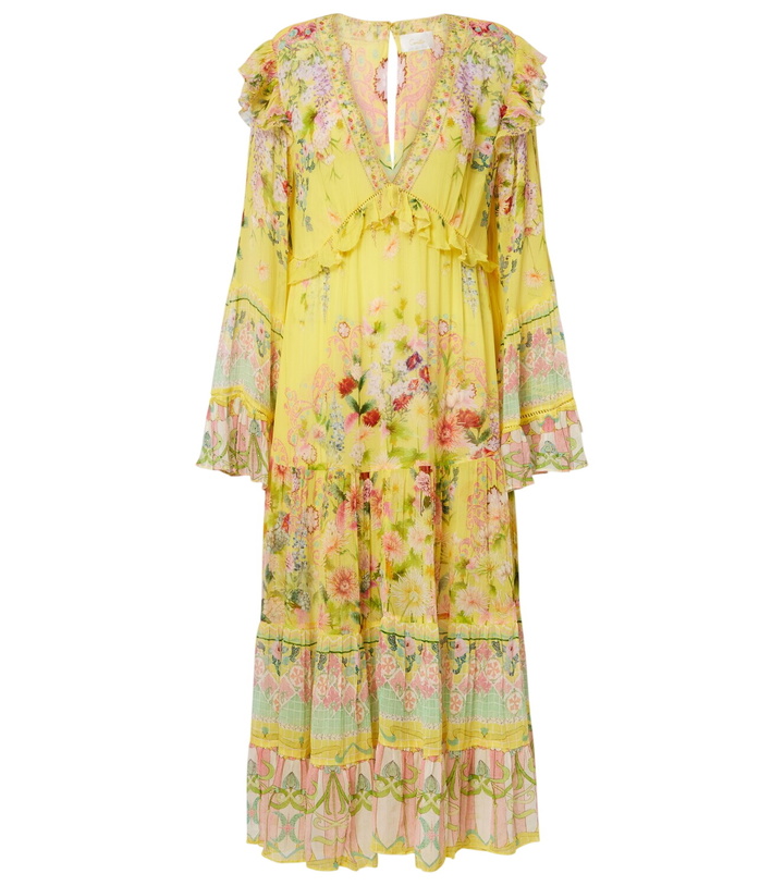 Photo: Camilla Printed ruffled silk chiffon midi dress