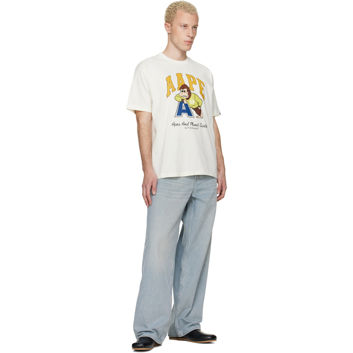 AAPE by A Bathing Ape Off-White Graphic 'AAPE' T-shirt