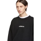 Vetements Black Inverted Logo Sweatshirt