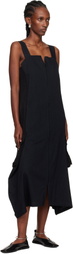 Y's Black E-Work Pocket Maxi Dress