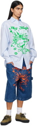 Sky High Farm Workwear Blue Mindblown Print Shirt