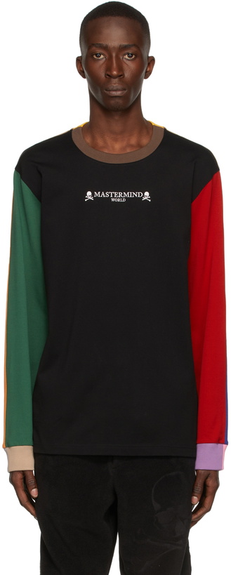 Photo: mastermind WORLD Multicolor Paneled Long Sleeve T-Shirt