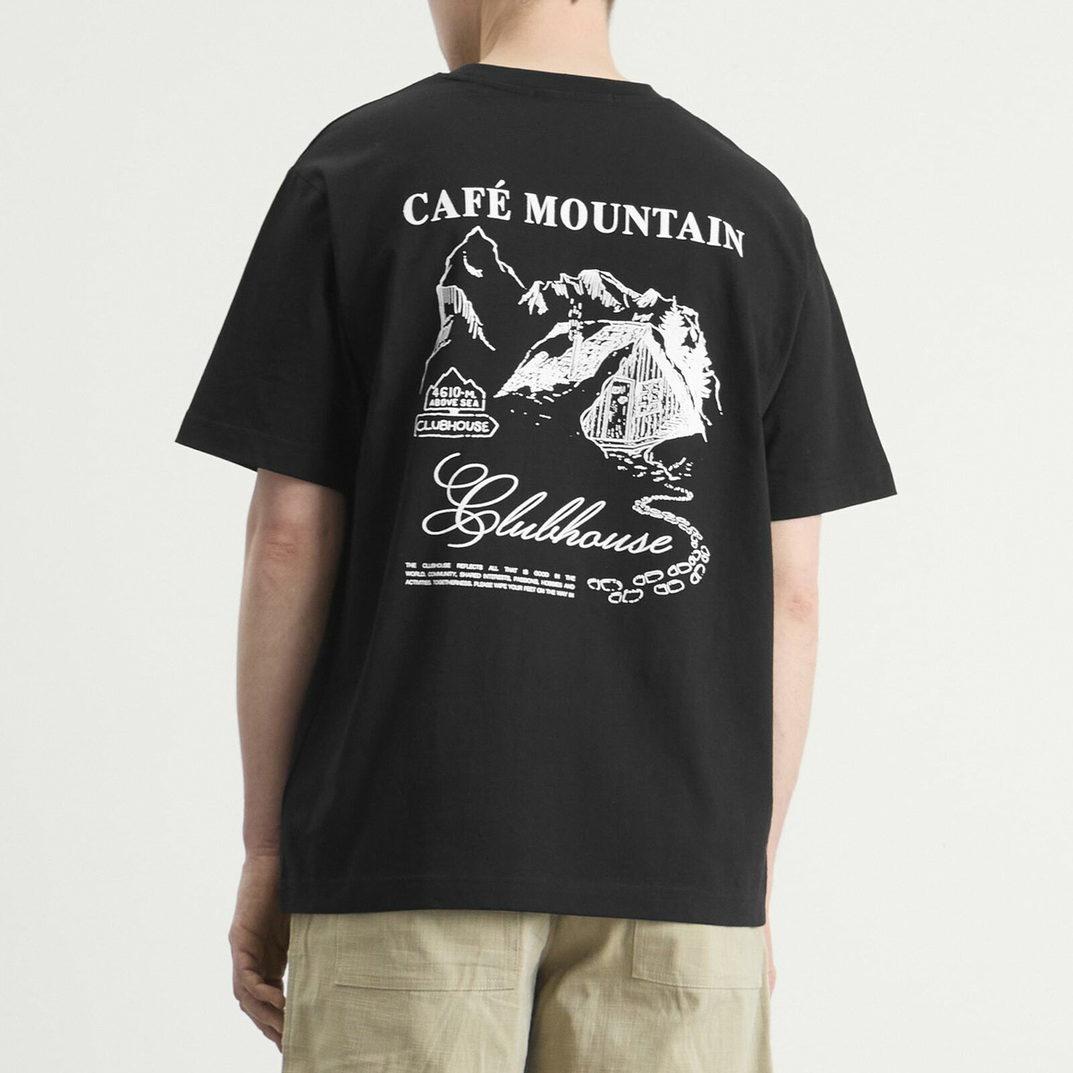 Café Mountain Men's Refuge T-Shirt in Black