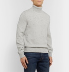 Ermenegildo Zegna - Donegal Wool, Silk and Cashmere-Blend Rollneck Sweater - Gray