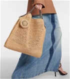 Stella McCartney Falabella Small crochet raffia shoulder bag