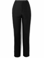 LOEWE - Slim-Fit Straight-Leg Grain de Poudre Wool and Silk-Blend Trousers - Black