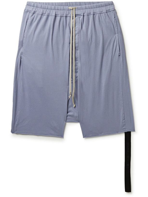 Photo: Rick Owens - Pods Organic Cotton-Jersey Drawstring Shorts - Purple