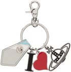 Vivienne Westwood Silver 'I Love Orb' Keychain