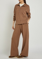 Varley The Extra Wide Leg 29.5 Stretch-jersey Sweatpants Brown