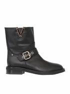 Via Roma 15 Nickel Buckel Boots