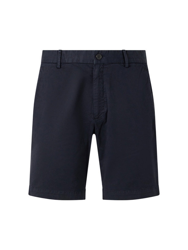 Photo: Sunspel - Straight-Leg Garment-Dyed Cotton-Blend Twill Chino Shorts - Blue