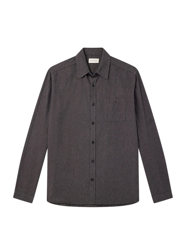 Photo: Oliver Spencer - Cotton-Flannel Shirt - Brown