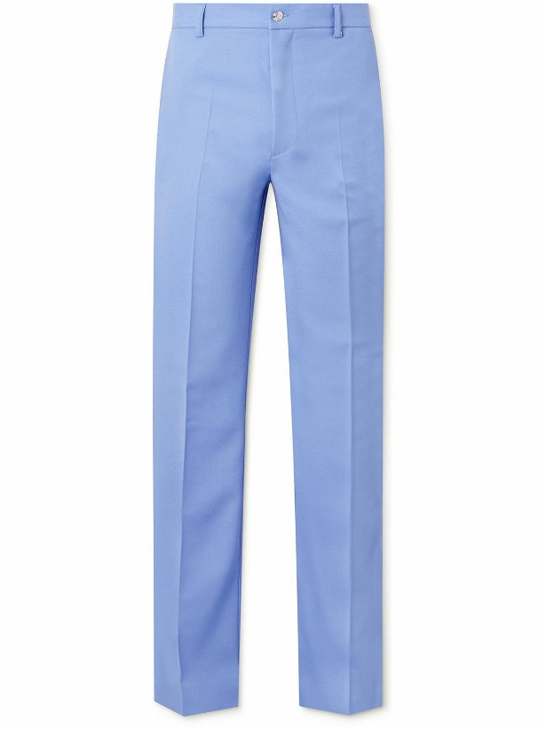 Photo: SECOND / LAYER - Morelos Straight-Leg Pleated Wool Trousers - Blue