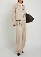 Emporio Armani Cotton-twill Jacket Light Brown