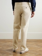 Portuguese Flannel - Labura Straight-Leg Cotton-Blend Twill Trousers - Neutrals