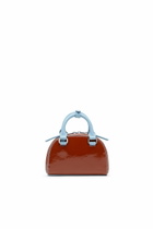 Diesel 1DR Dome-Mini crossbody bag with naplak effect - Crossbody Bags Womens in Brown