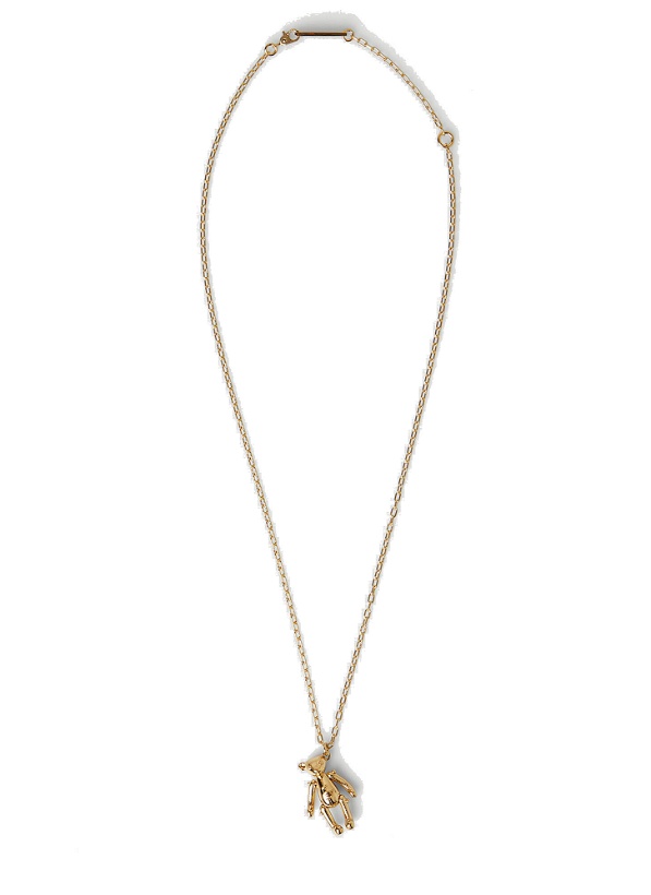 Photo: Teddy Bear Charm Necklace in Gold