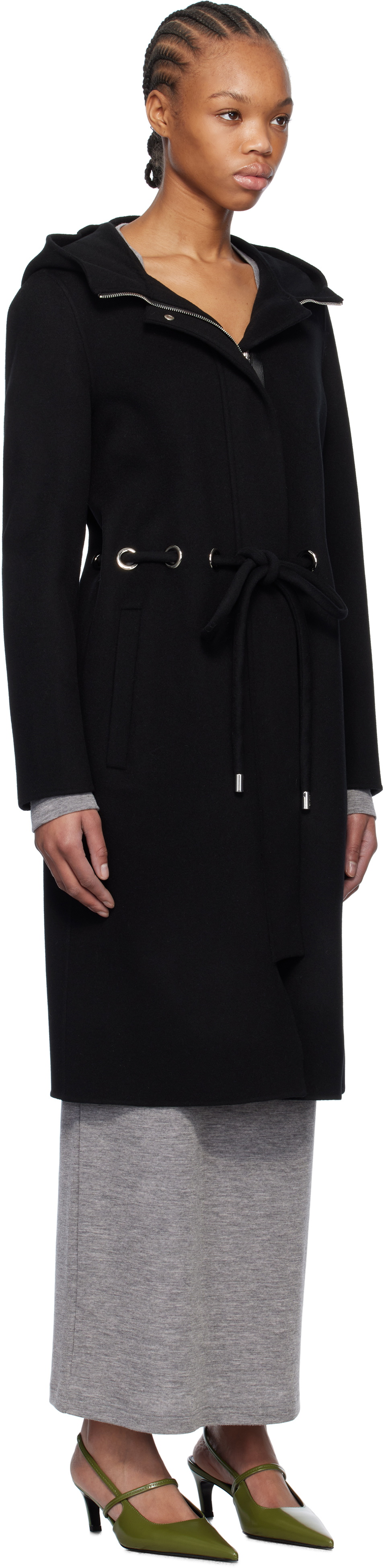 MACKAGE Black Blithe Handmade Wool Coat