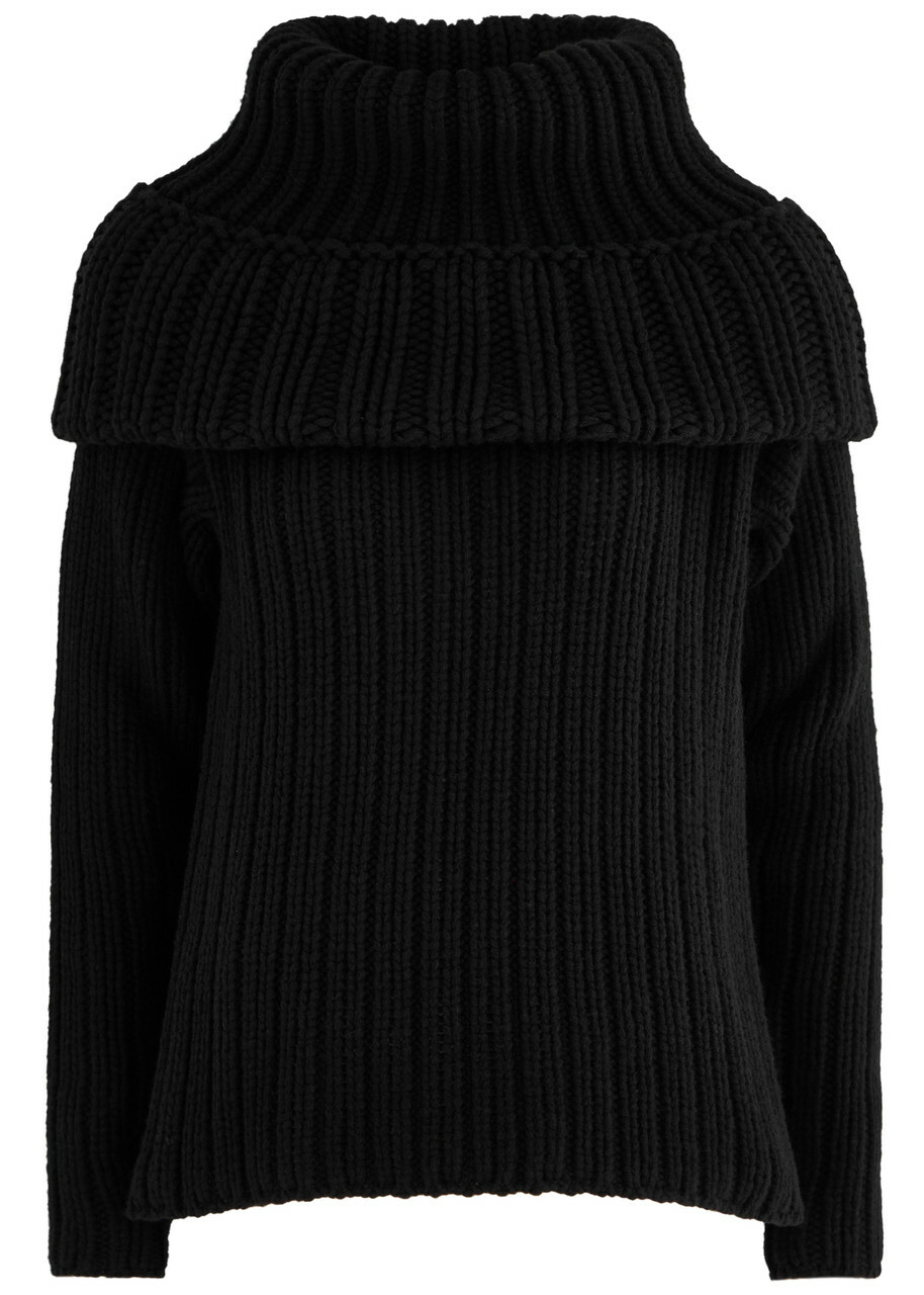 Alexander Mcqueen Ribbed Cashmere Jumper Black Alexander McQueen