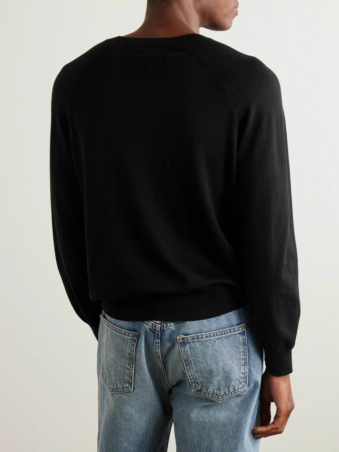 Nili Lotan - Reggie Silk and Cotton-Blend Sweater - Black