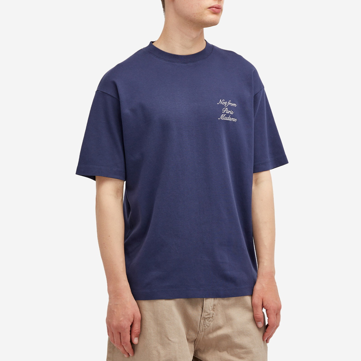 Drôle de Monsieur Men's Not From Paris Madame Calligraphy T