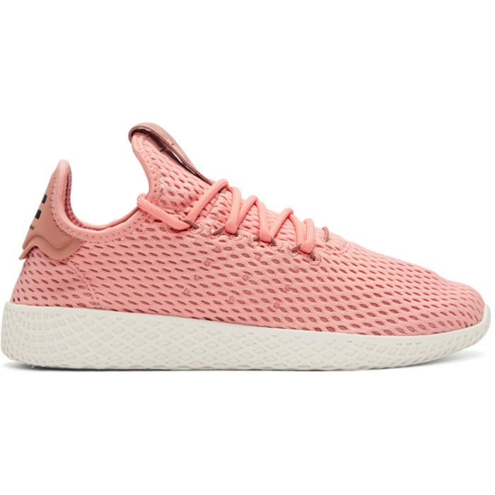 Photo: adidas Originals x Pharrell Williams Pink Tennis Hu Sneakers