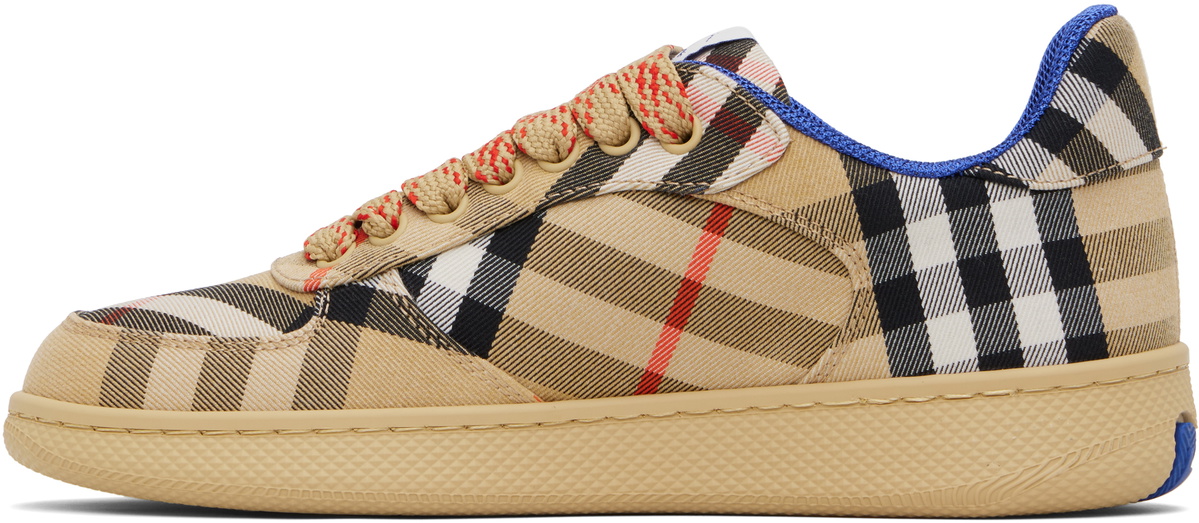 Burberry Tan Check Terrace Sneakers