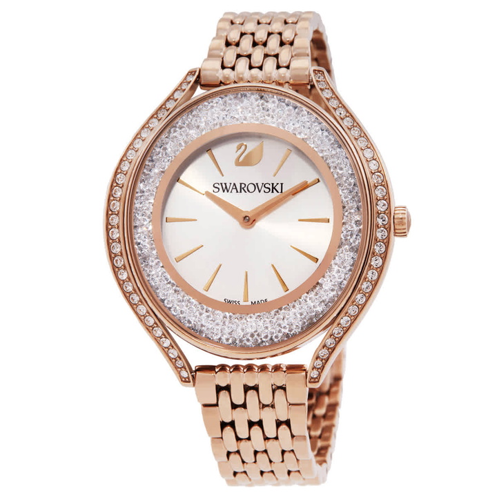 Photo: Swarovski Crystalline Aura Quartz White Silver Dial Ladies Watch 5519456