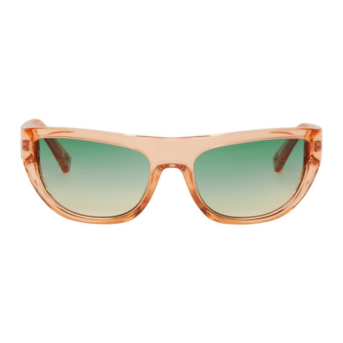 Photo: Double Rainbouu Orange Le Specs Edition Transparent Night Crawl Sunglasses