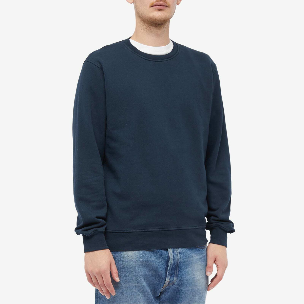 Colorful Standard Men's Classic Organic Crew Sweat in Navy Blue