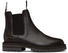 Common Projects Brown Leather Chelsea Boots