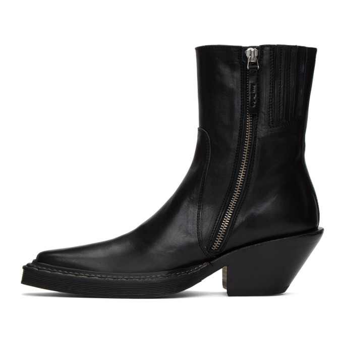 Acne Studios Black Western Heeled Boots