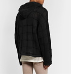 AMIRI - Oversized Quilted Cotton and Cashmere-Blend Hoodie - Black