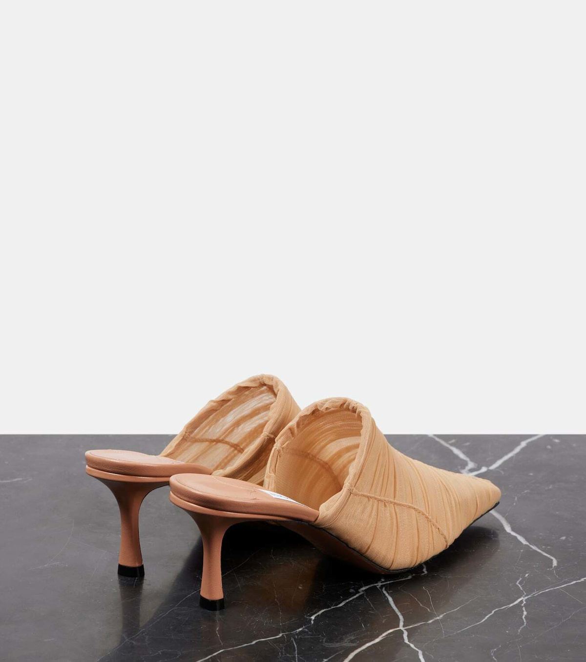 Jimmy Choo Lotta 65 ruched tulle mules Jimmy Choo