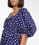 Caroline Constas Brie polka-dot cotton-blend minidress