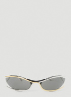 Gucci - Oval Frame Sunglasses in Gold