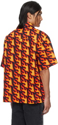 Hugo Black & Orange Oversized Shirt