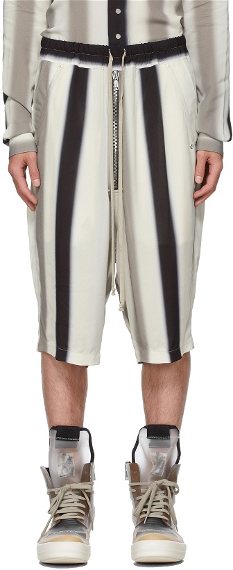 Photo: Rick Owens Grey Stripe Bela Pods Shorts