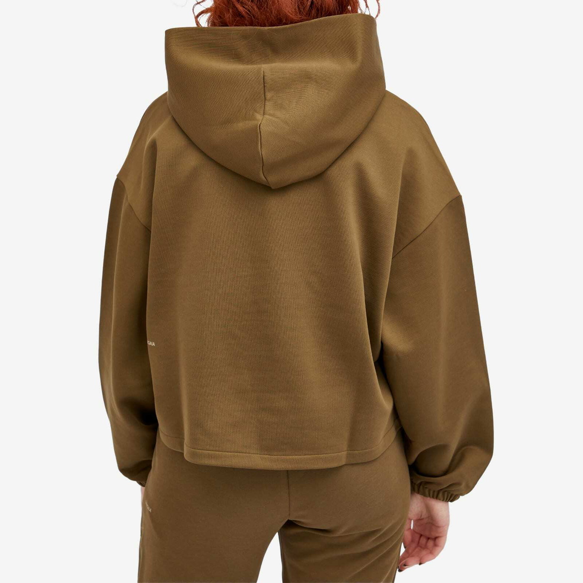 Pangaia Women's Active Tech Jersey Hoodie in Soil Brown