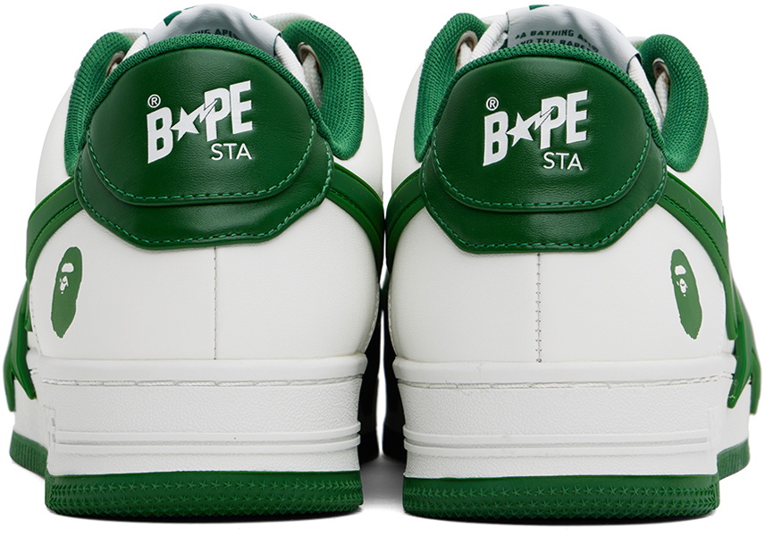 BAPE White & Green STA OS #2 Sneakers A Bathing Ape