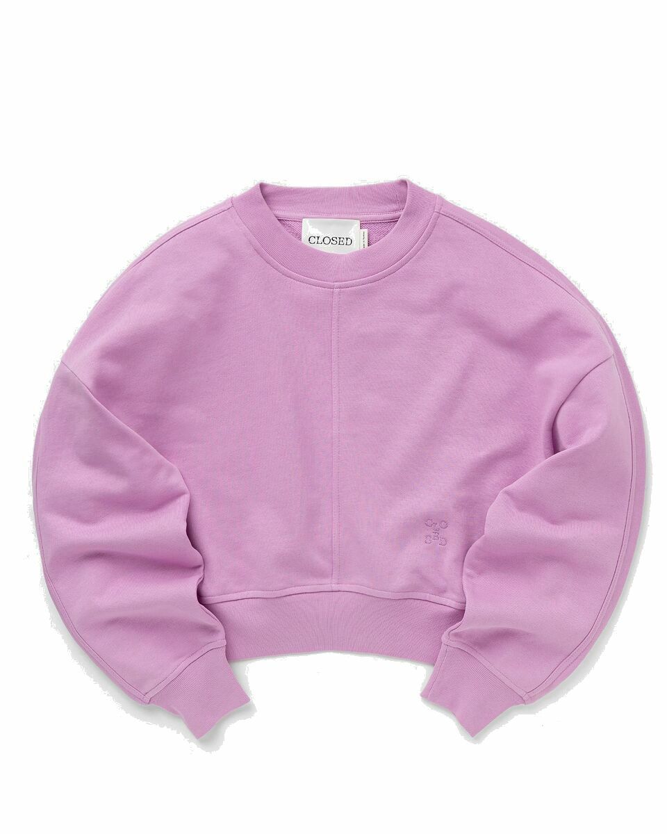 Photo: Closed Cropped Crew Neck Pink - Womens - Sweatshirts