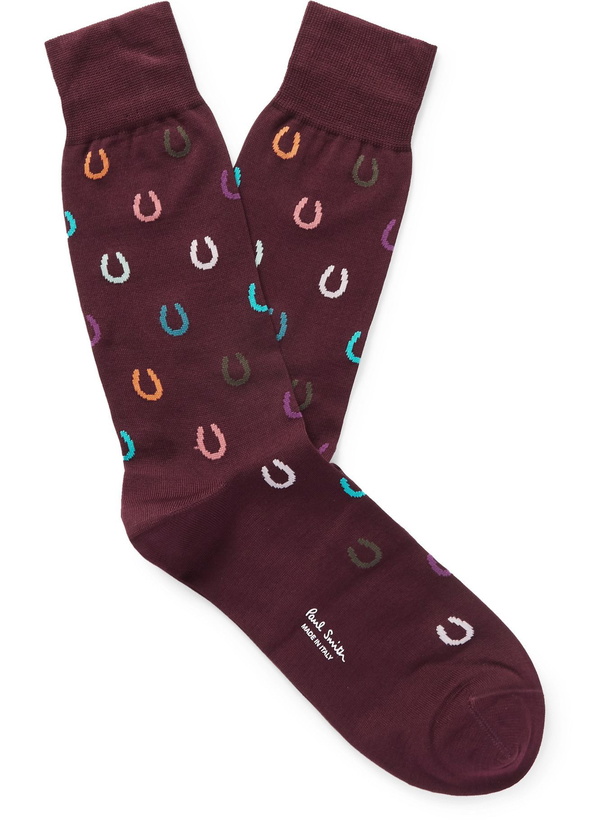 Photo: PAUL SMITH - Cotton-Blend Jacquard Socks