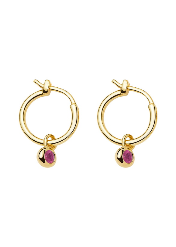 Photo: Missoma July Birthstone 18kt Gold Vermeil Earrings - One Size