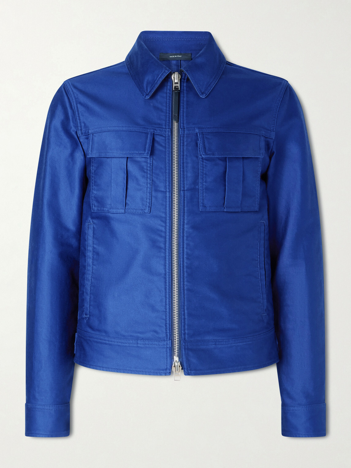 TOM FORD - Slim-Fit Cotton-Satin Blouson Jacket - Blue
