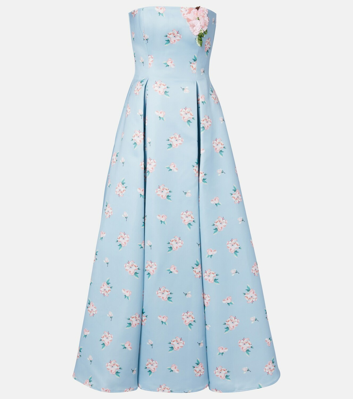 Leo Lin Nora floral bustier gown